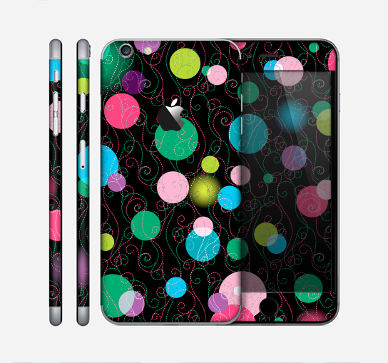The Neon Colorful Stringy Orbs Skin for the Apple iPhone 6 Plus