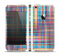 The Neon Faded Rainbow Plaid Skin Set for the Apple iPhone 5