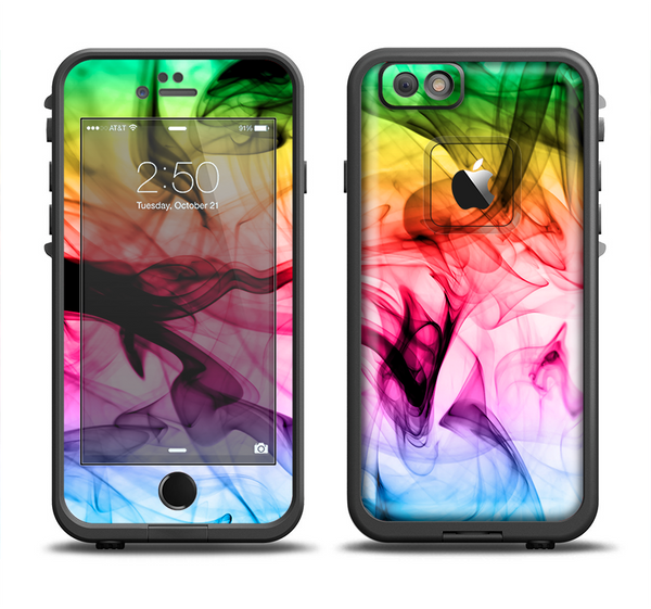 The Neon Glowing Fumes Apple iPhone 6 LifeProof Fre Case Skin Set