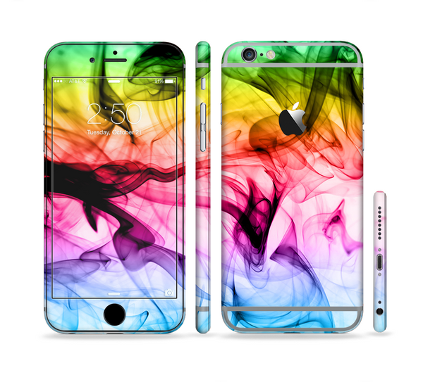 The Neon Glowing Fumes Sectioned Skin Series for the Apple iPhone 6 Plus