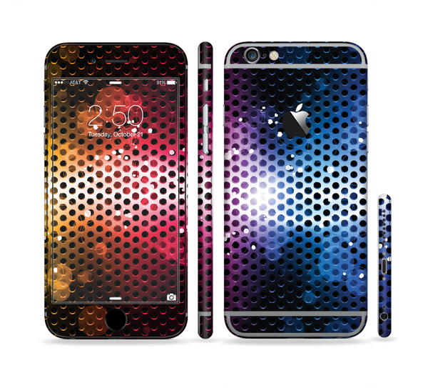 The Neon Glowing Grill Mesh Sectioned Skin Series for the Apple iPhone 6