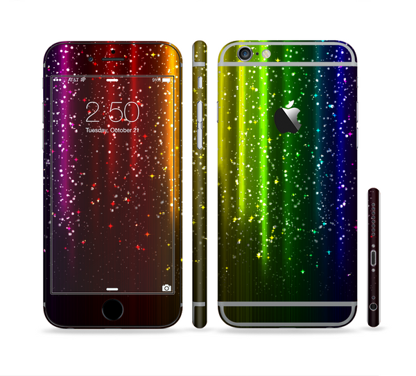 The Neon Glowing Rain Sectioned Skin Series for the Apple iPhone 6s