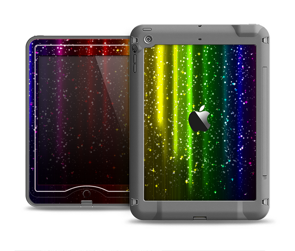 The Neon Glowing Rain Apple iPad Air LifeProof Nuud Case Skin Set