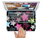 The Neon Highlighted Polka Stars On Black Skin Set for the Apple MacBook Air 13"
