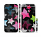 The Neon Highlighted Polka Stars On Black Sectioned Skin Series for the Apple iPhone 6 Plus