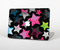 The Neon Highlighted Polka Stars On Black Skin Set for the Apple MacBook Pro 15" with Retina Display
