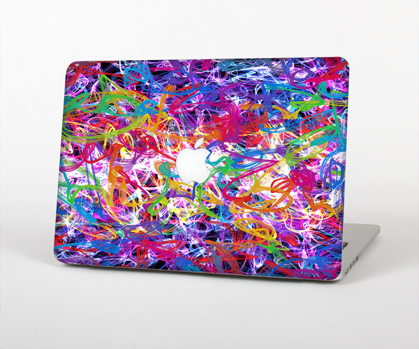 The Neon Overlapping Squiggles Skin Set for the Apple MacBook Pro 15" with Retina Display