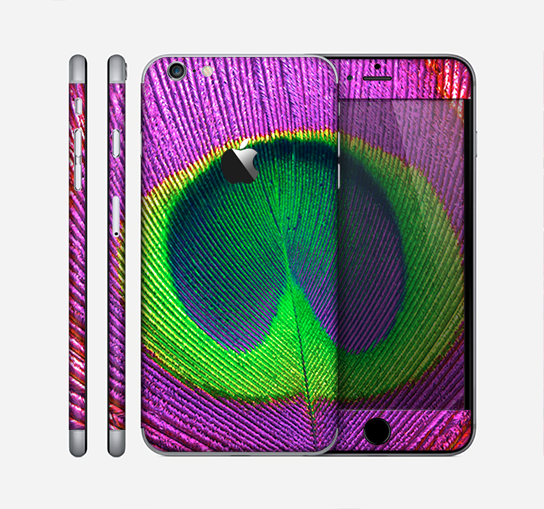 The Neon Peacock Feather Skin for the Apple iPhone 6 Plus