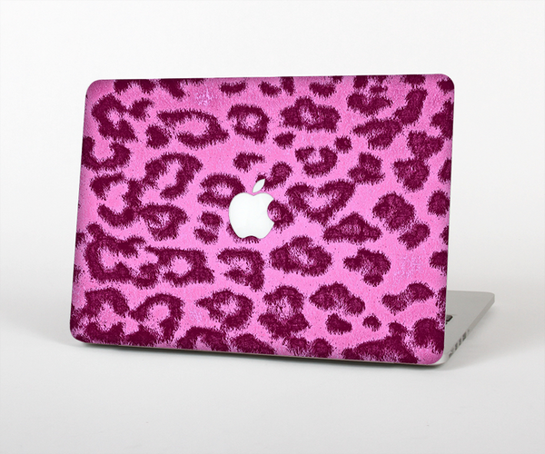 The Neon Pink Cheetah Animal Print Skin Set for the Apple MacBook Pro 15" with Retina Display