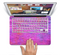 The Neon Pink Dyed Wood Grain Skin Set for the Apple MacBook Pro 15" with Retina Display