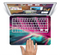 The Neon Pink & Green Leaf Skin Set for the Apple MacBook Pro 15" with Retina Display