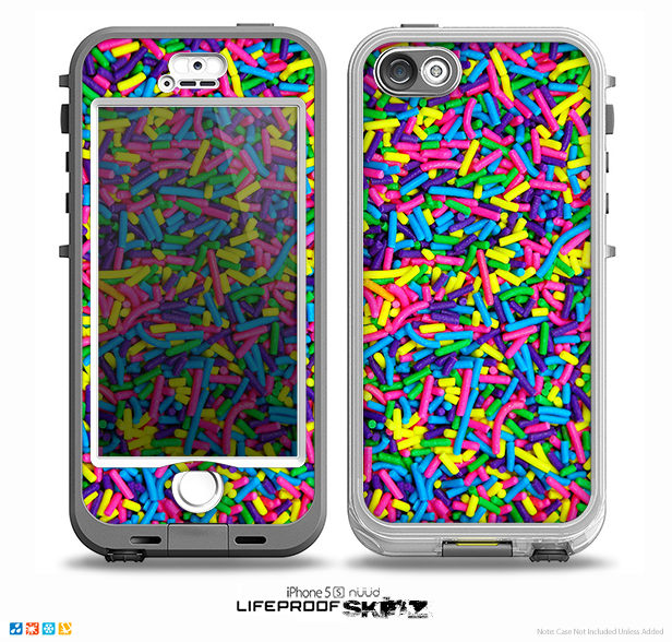 The Neon Sprinkles Skin for the iPhone 5-5s NUUD LifeProof Case