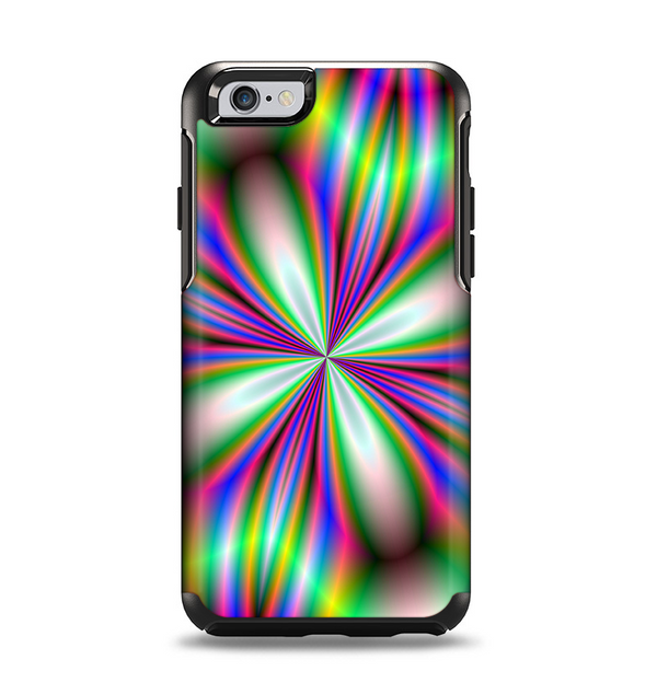 The Neon Tie-Dye Flower Apple iPhone 6 Otterbox Symmetry Case Skin Set