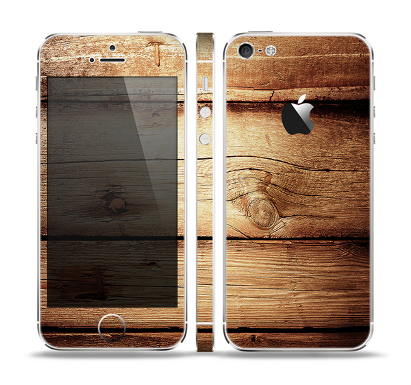 The Old Bolted Wooden Planks Skin Set for the Apple iPhone 5