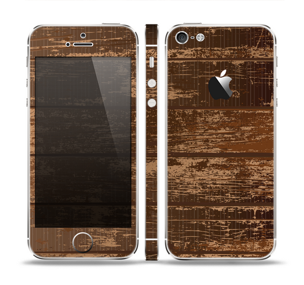 The Old Worn Wooden Planks V2 Skin Set for the Apple iPhone 5