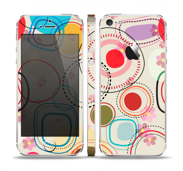 The Open Vintage Vector Swirls Skin Set for the Apple iPhone 5