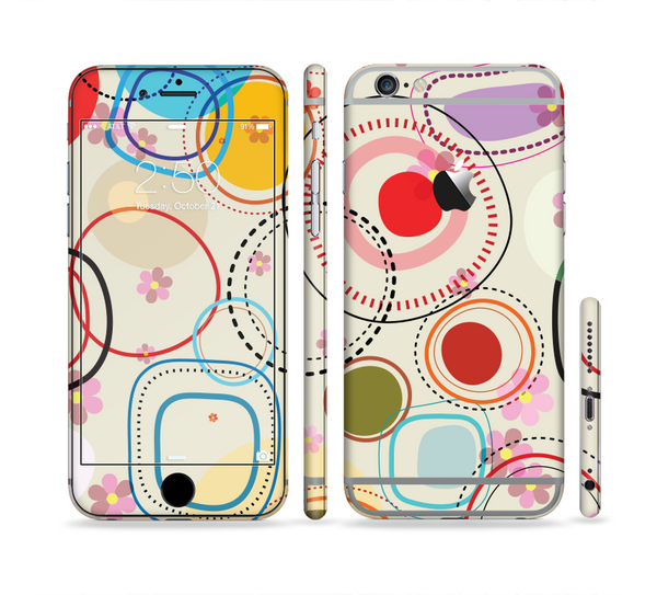 The Open Vintage Vector Swirls Sectioned Skin Series for the Apple iPhone 6s