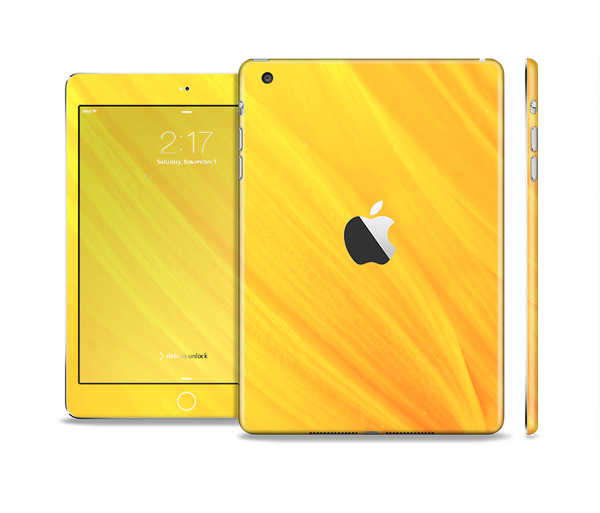 The Orange Abstract Wave Texture Skin Set for the Apple iPad Mini 4