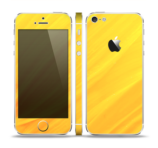 The Orange Abstract Wave Texture Skin Set for the Apple iPhone 5