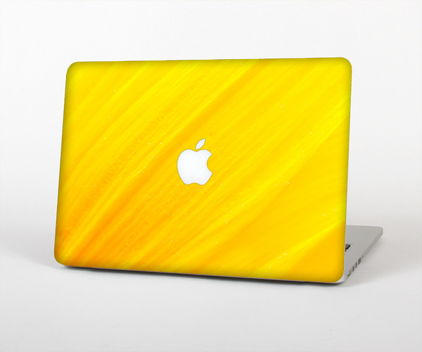 The Orange Abstract Wave Texture Skin Set for the Apple MacBook Pro 15" with Retina Display