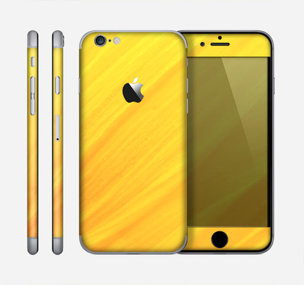 The Orange Abstract Wave Texture Skin for the Apple iPhone 6