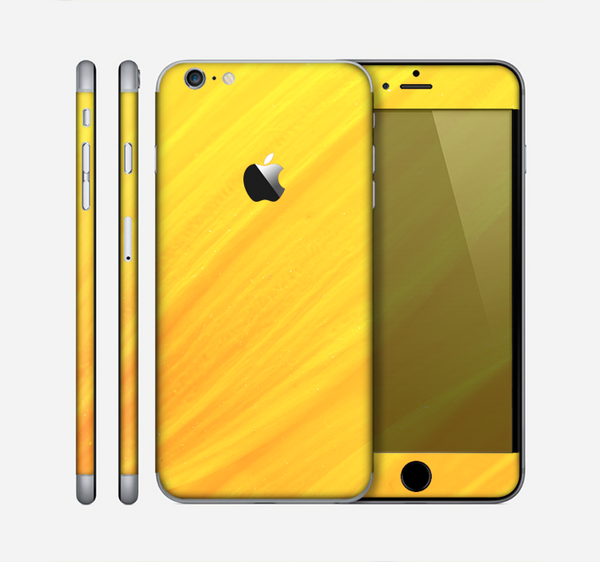 The Orange Abstract Wave Texture Skin for the Apple iPhone 6 Plus
