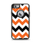 The Orange & Black Chevron Pattern Apple iPhone 6 Otterbox Defender Case Skin Set