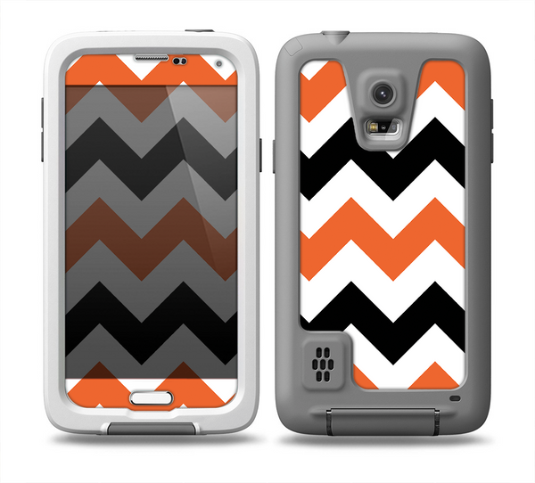 The Orange & Black Chevron Pattern Skin Samsung Galaxy S5 frē LifeProof Case