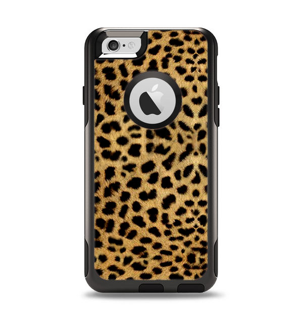 The Orange Cheetah Fur Pattern Apple iPhone 6 Otterbox Commuter Case Skin Set