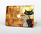 The Orange Grungy Textured Cat Skin Set for the Apple MacBook Pro 15" with Retina Display