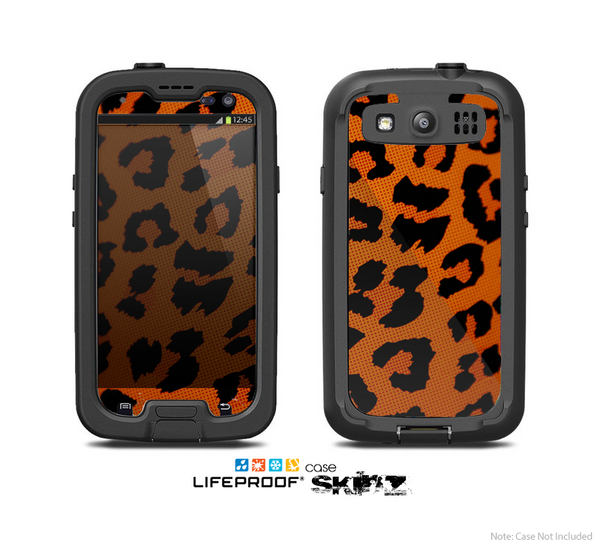 The Orange Vector Animal Print Skin For The Samsung Galaxy S3 LifeProof Case