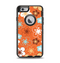 The Orange Vector Floral with Blue Apple iPhone 6 Otterbox Defender Case Skin Set