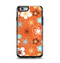 The Orange Vector Floral with Blue Apple iPhone 6 Otterbox Symmetry Case Skin Set