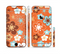 The Orange Vector Floral with Blue Sectioned Skin Series for the Apple iPhone 6 Plus