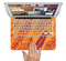 The Orange and Red Vector Feathers Skin Set for the Apple MacBook Air 13"