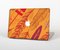 The Orange and Red Vector Feathers Skin Set for the Apple MacBook Pro 15" with Retina Display