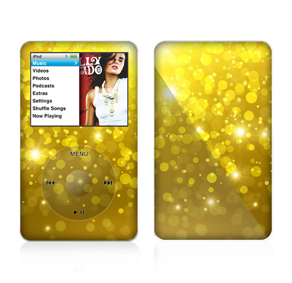 The Orbs of Gold Light Skin For The Apple iPod Classic