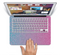 The OverLock Pink to Blue Swirls Skin Set for the Apple MacBook Pro 15" with Retina Display