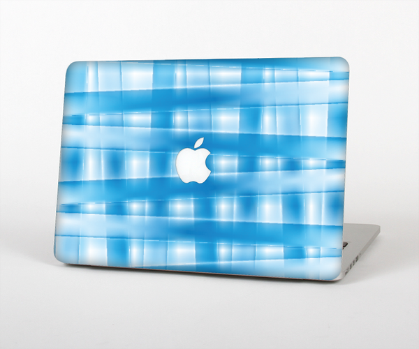 The Overlapping Blue Woven Skin Set for the Apple MacBook Pro 15" with Retina Display