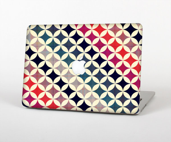 The Overlapping Retro Circles Skin Set for the Apple MacBook Pro 15" with Retina Display