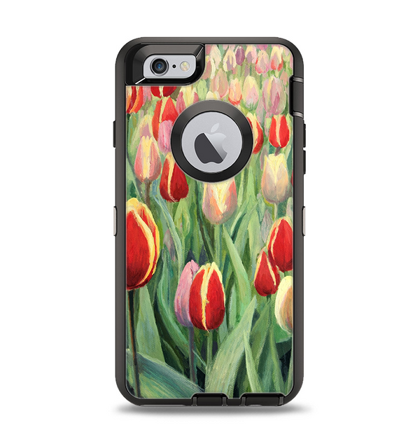 The Painting of Field of Flowers Apple iPhone 6 Otterbox Defender Case Skin Set