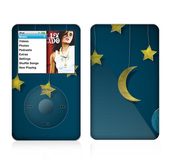 The Paper Stars and Moon Skin For The Apple iPod Classic