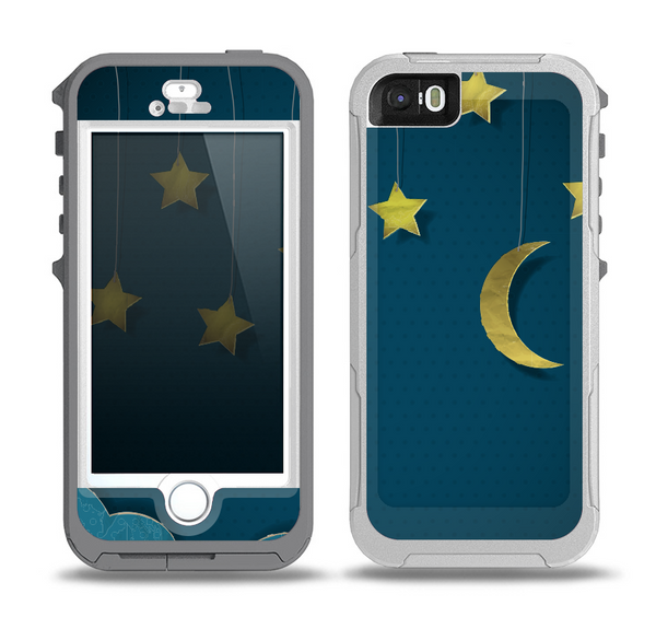 The Paper Stars and Moon Skin for the iPhone 5-5s OtterBox Preserver WaterProof Case