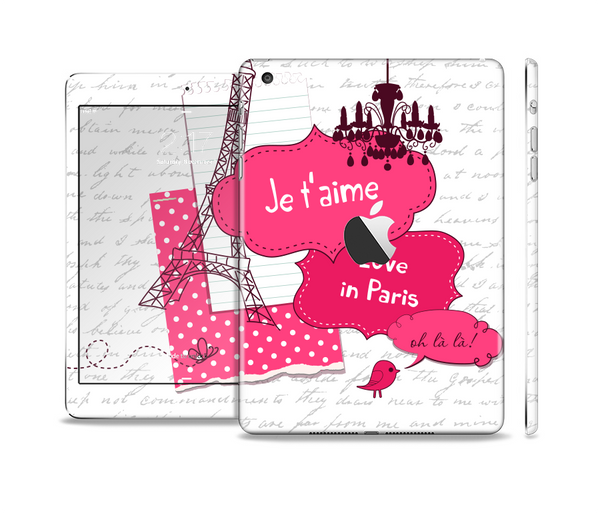 The Paris Pink Illustration Skin Set for the Apple iPad Mini 4