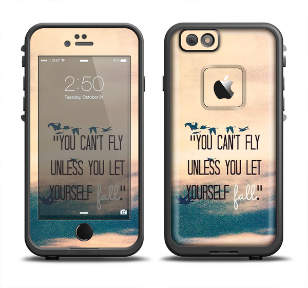 The Pastel Sunset You Cant Fly Unless You Let Yourself Fall Apple iPhone 6 LifeProof Fre Case Skin Set