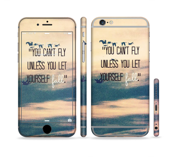 The Pastel Sunset You Cant Fly Unless You Let Yourself Fall Sectioned Skin Series for the Apple iPhone 6s