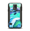 The Pastel Vibrant Blue Dolphin Samsung Galaxy S5 Otterbox Commuter Case Skin Set