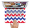 The Patriotic Chevron Pattern Skin Set for the Apple MacBook Pro 15" with Retina Display