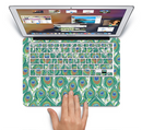 The Peacock Green Feather Bundle Skin Set for the Apple MacBook Pro 15" with Retina Display