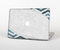 The Peeled Vintage Blue & Gray Chevron Pattern Skin Set for the Apple MacBook Pro 15" with Retina Display